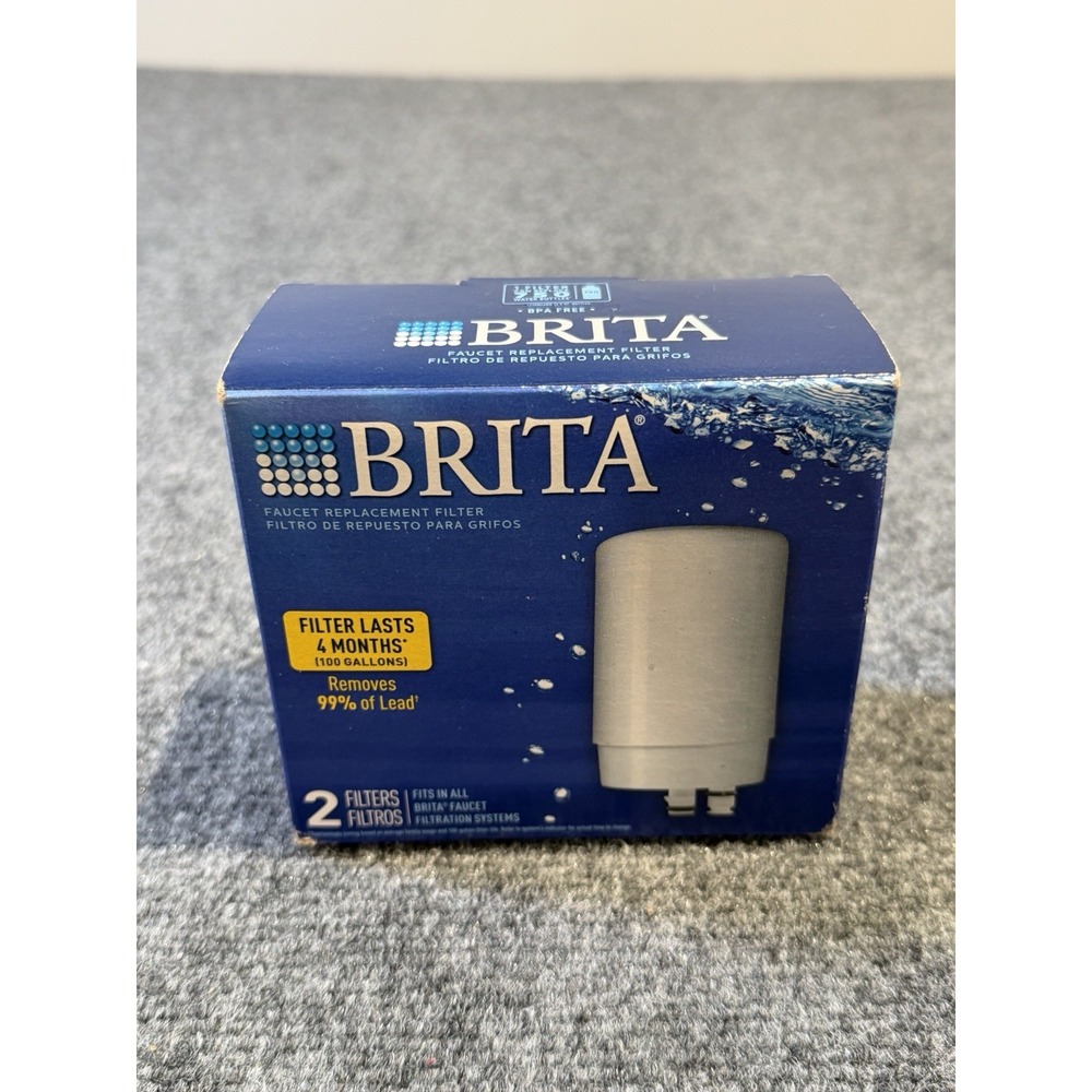 Brita Faucet Replacement Filter White 2 Pack Fits All Brita Systems FF 100